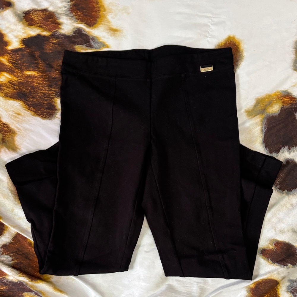 Black womens Stretch Ponte Dress Pants